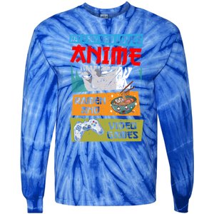 Just A Who Loves Anime Ra And Video Games Gaming Funny Gift Tie-Dye Long Sleeve Shirt