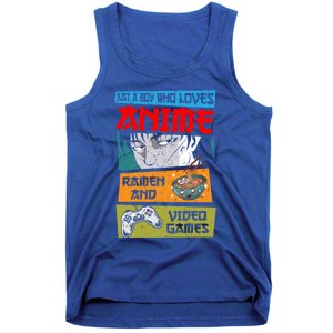 Just A Who Loves Anime Ra And Video Games Gaming Funny Gift Tank Top