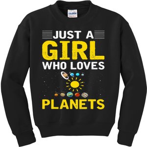 Just A Who Loves Planets I Astronomy Kids Sweatshirt