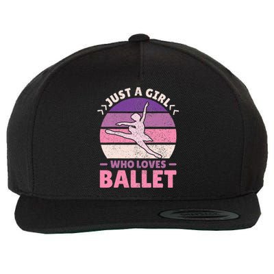 Just A  Who Loves Ballet Dancer Wool Snapback Cap