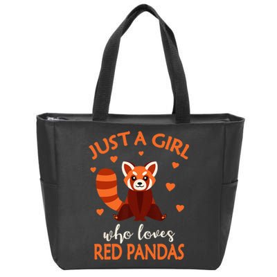 Just A Who Loves Red Pandas Red Panda Zip Tote Bag