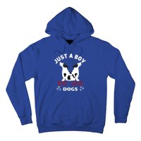 Just A Who Loves Dogs Valentines Day Dogs Funny Gift Hoodie