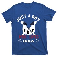 Just A Who Loves Dogs Valentines Day Dogs Funny Gift T-Shirt