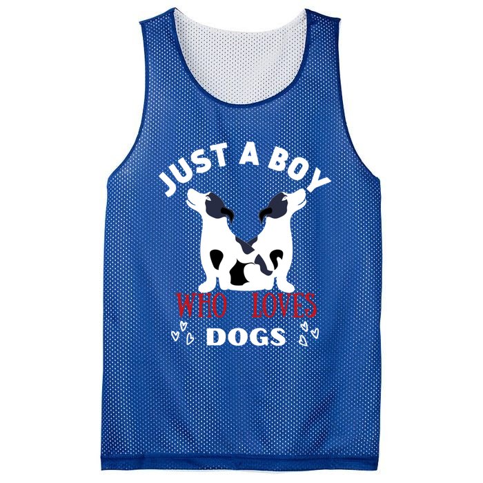 Just A Who Loves Dogs Valentines Day Dogs Funny Gift Mesh Reversible Basketball Jersey Tank