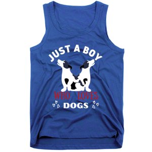 Just A Who Loves Dogs Valentines Day Dogs Funny Gift Tank Top