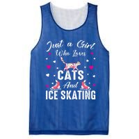 Just A Who Loves Cats And Ice Skating Skate Gift Mesh Reversible Basketball Jersey Tank