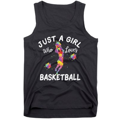 Just A  Who Loves Basketball Tank Top