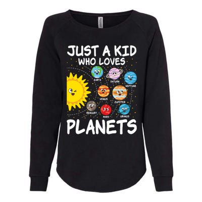 Just A Who Loves Planets Space Solar System Boy Girl Womens California Wash Sweatshirt