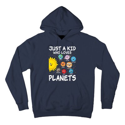 Just A Who Loves Planets Space Solar System Boy Girl Hoodie