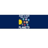 Just A Who Loves Planets Space Solar System Boy Girl Bumper Sticker