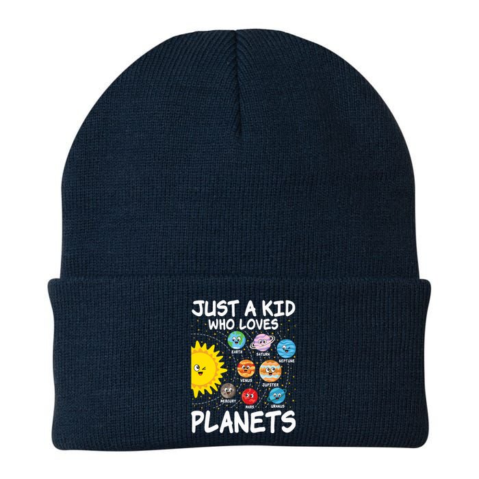 Just A Who Loves Planets Space Solar System Boy Girl Knit Cap Winter Beanie