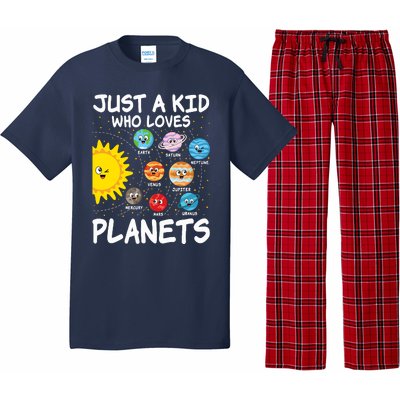 Just A Who Loves Planets Space Solar System Boy Girl Pajama Set