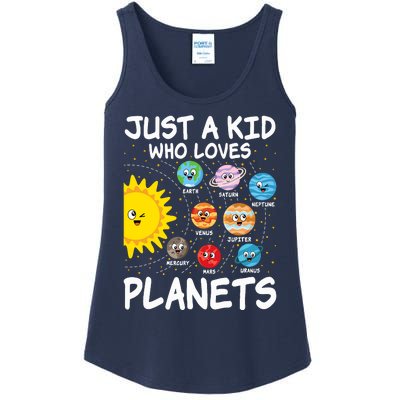 Just A Who Loves Planets Space Solar System Boy Girl Ladies Essential Tank