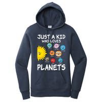 Just A Who Loves Planets Space Solar System Boy Girl Women's Pullover Hoodie