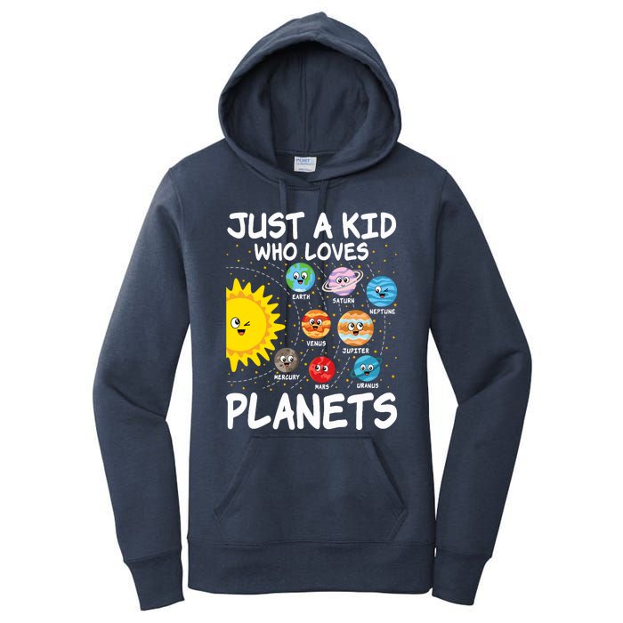 Just A Who Loves Planets Space Solar System Boy Girl Women's Pullover Hoodie