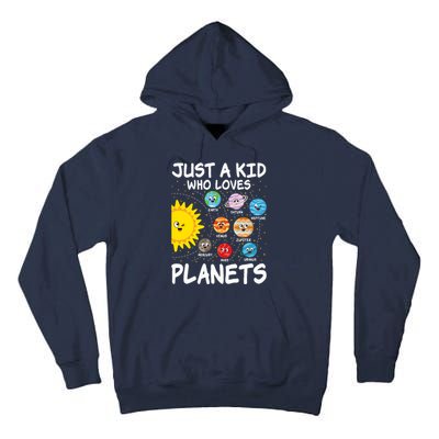 Just A Who Loves Planets Space Solar System Boy Girl Tall Hoodie