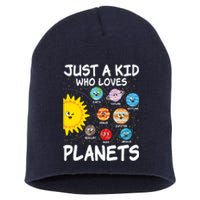 Just A Who Loves Planets Space Solar System Boy Girl Short Acrylic Beanie