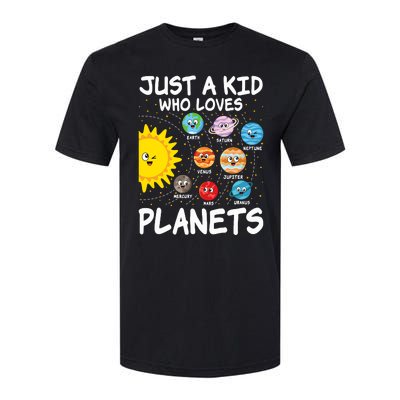 Just A Who Loves Planets Space Solar System Boy Girl Softstyle CVC T-Shirt