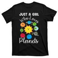 Just A Who Loves Planets Space Planets Stars T-Shirt