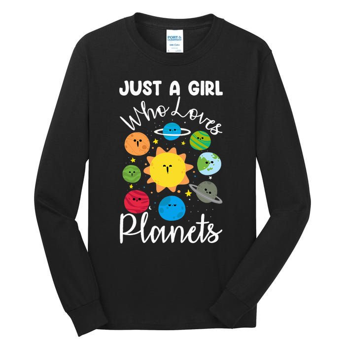 Just A Who Loves Planets Space Planets Stars Tall Long Sleeve T-Shirt