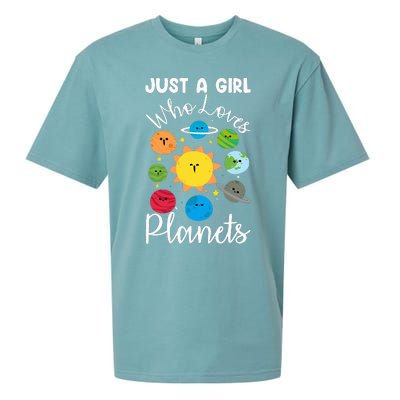 Just A Who Loves Planets Space Planets Stars Sueded Cloud Jersey T-Shirt