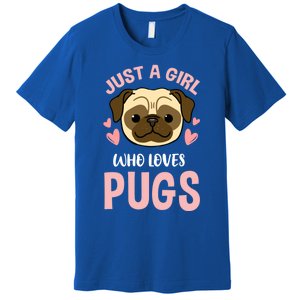 Just A Who Loves Pugs Gift Premium T-Shirt