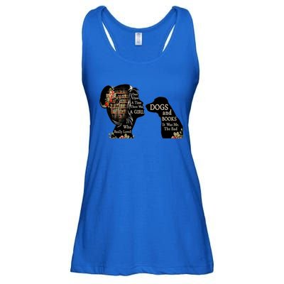 Just A Who Loves Books And Dogs Gift Ladies Essential Flowy Tank