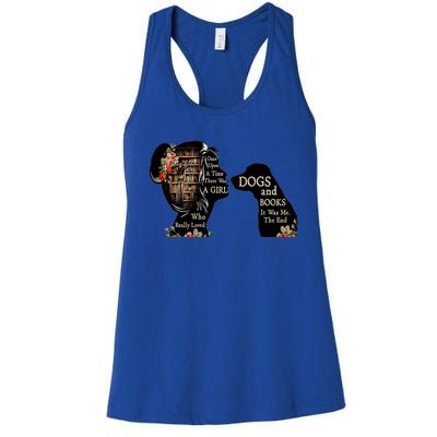 Just A Who Loves Books And Dogs Gift Women's Racerback Tank