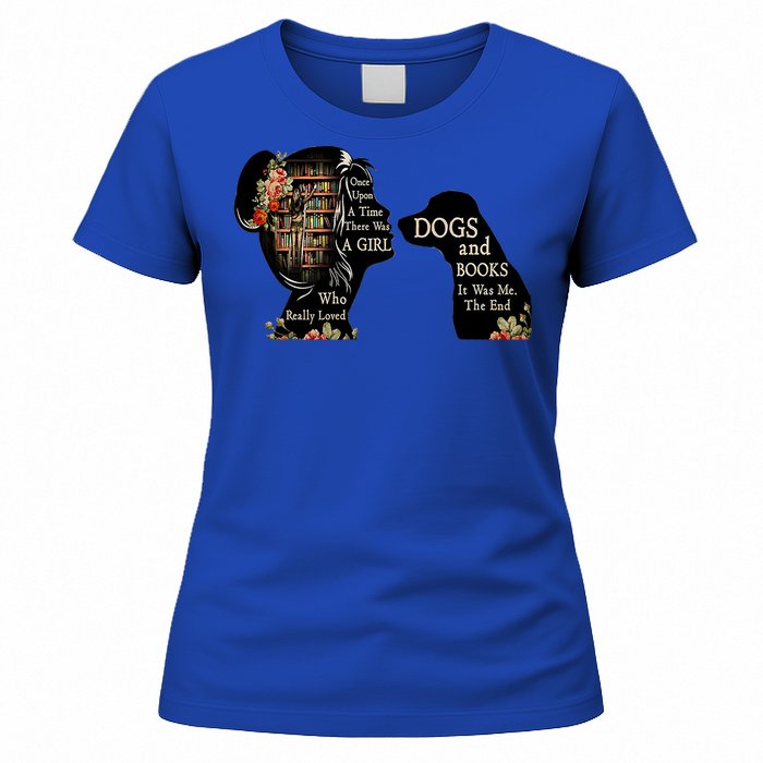 Just A Who Loves Books And Dogs Gift Women's T-Shirt