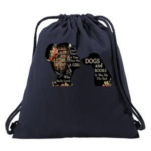 Just A Who Loves Books And Dogs Gift Drawstring Bag