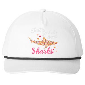 Just A Who Loves Sharks Gift Shark Cool Gift Snapback Five-Panel Rope Hat