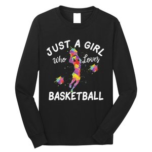 Just A  Who Loves Basketball sport lovers Funny Long Sleeve Shirt