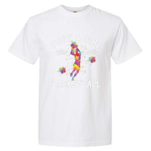 Just A  Who Loves Basketball sport lovers Funny Garment-Dyed Heavyweight T-Shirt