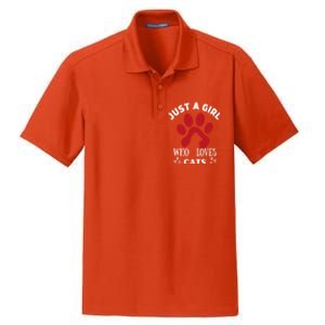 Just A Who Loves Cats Valentines Day Cats Funny Gift Dry Zone Grid Polo