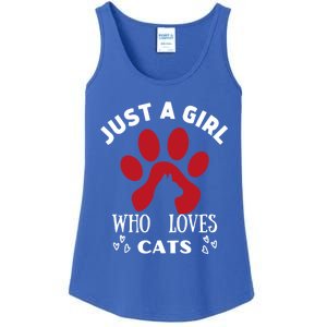 Just A Who Loves Cats Valentines Day Cats Funny Gift Ladies Essential Tank