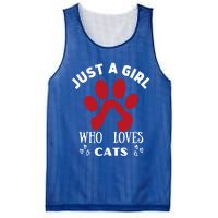 Just A Who Loves Cats Valentines Day Cats Funny Gift Mesh Reversible Basketball Jersey Tank