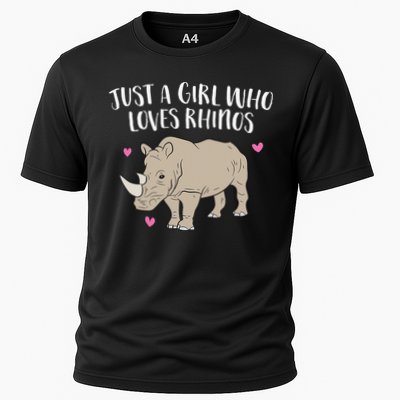 Just a Who Loves Rhinos Cute Rhinoceros Lover Performance Shirt