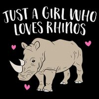 Just a Who Loves Rhinos Cute Rhinoceros Lover Drawstring Bag