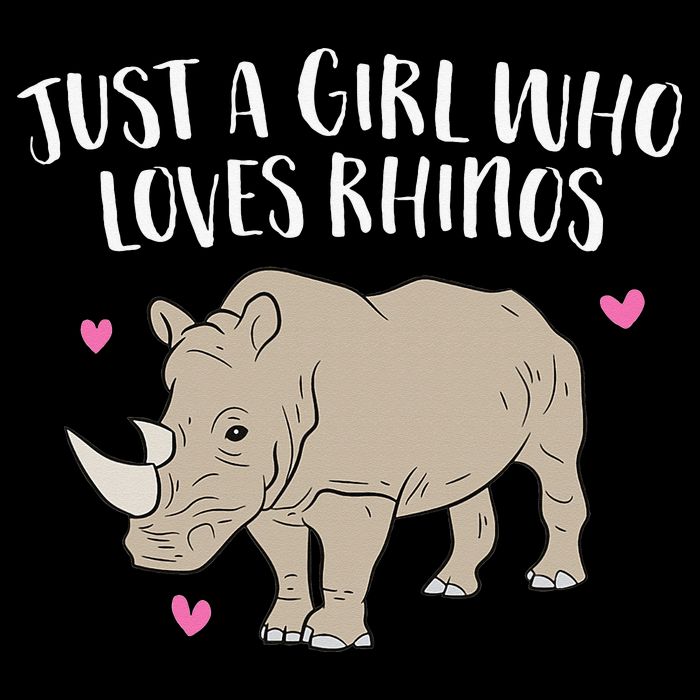 Just a Who Loves Rhinos Cute Rhinoceros Lover Drawstring Bag