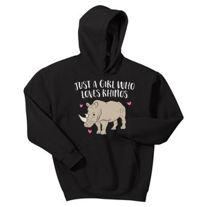 Just a Who Loves Rhinos Cute Rhinoceros Lover Kids Hoodie