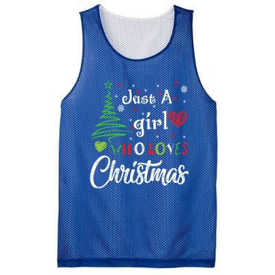 Just A Who Loves Christmas Funny Design Gift Mesh Reversible Basketball Jersey Tank