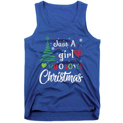 Just A Who Loves Christmas Funny Design Gift Tank Top