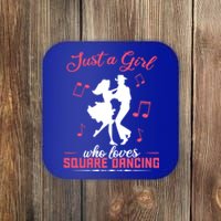 Just A Who Loves Square Dancing Meaningful Gift Coaster