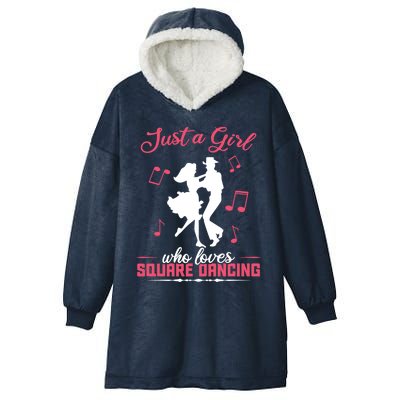 Just A Who Loves Square Dancing Meaningful Gift Hooded Wearable Blanket