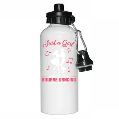 Just A Who Loves Square Dancing Meaningful Gift Aluminum Water Bottle