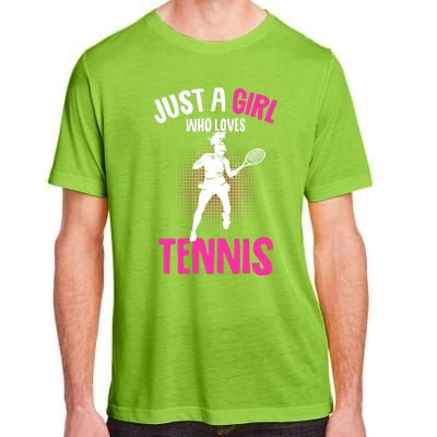 Just A Who Loves Tennis Player Gift Adult ChromaSoft Performance T-Shirt