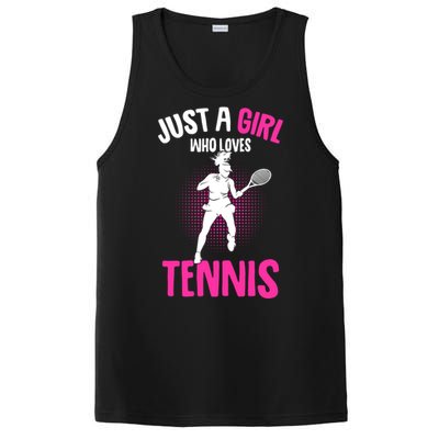 Just A Who Loves Tennis Player Gift PosiCharge Competitor Tank