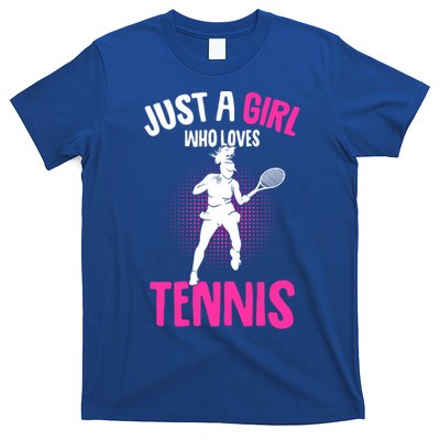 Just A Who Loves Tennis Player Gift T-Shirt