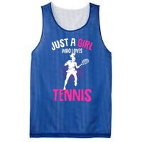 Just A Who Loves Tennis Player Gift Mesh Reversible Basketball Jersey Tank