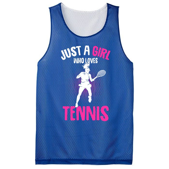 Just A Who Loves Tennis Player Gift Mesh Reversible Basketball Jersey Tank